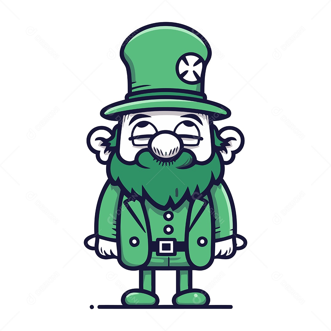 Duende de Desenho Animado Ilustração Vetor EPS