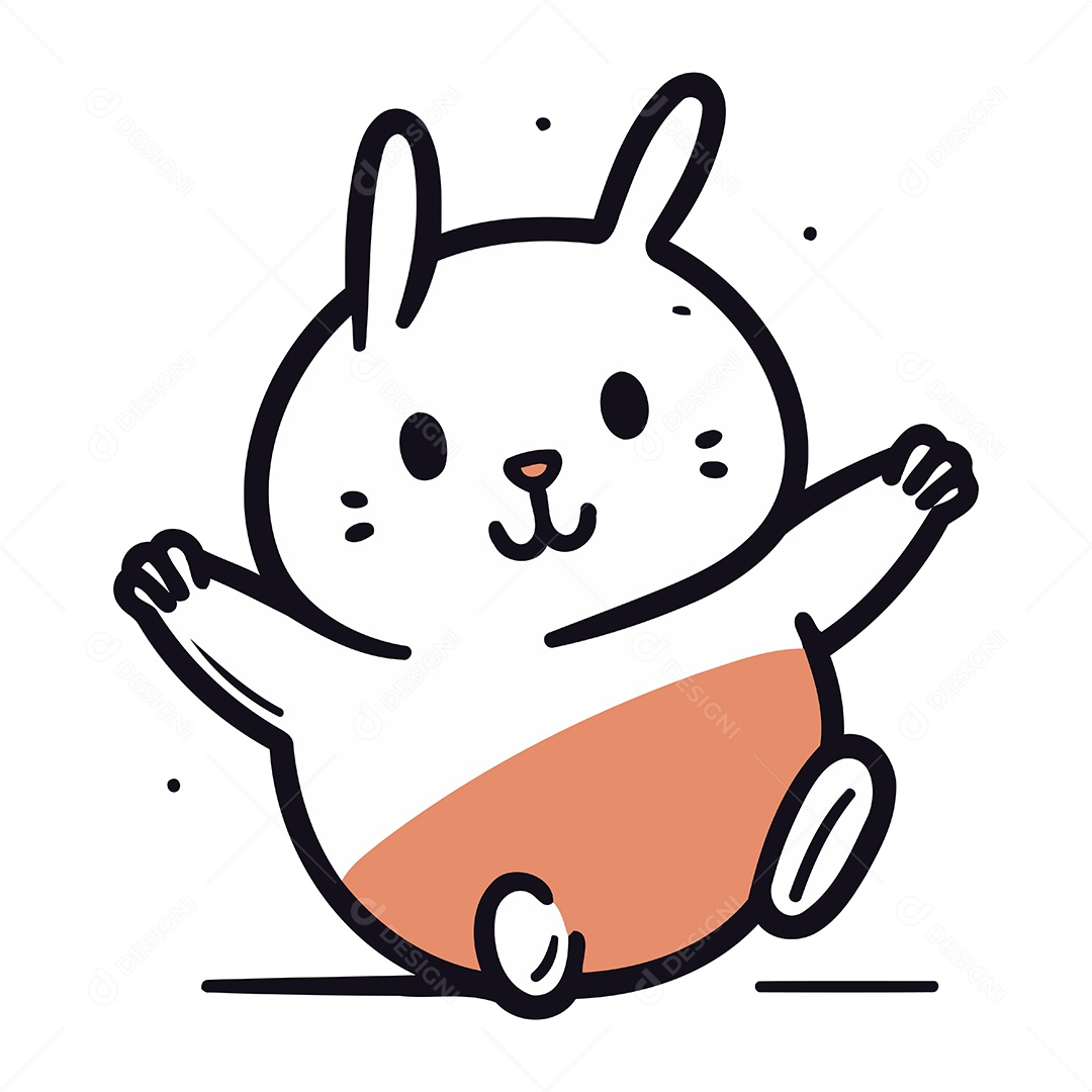Coelho de Desenho Animado Ilustração Vetor EPS