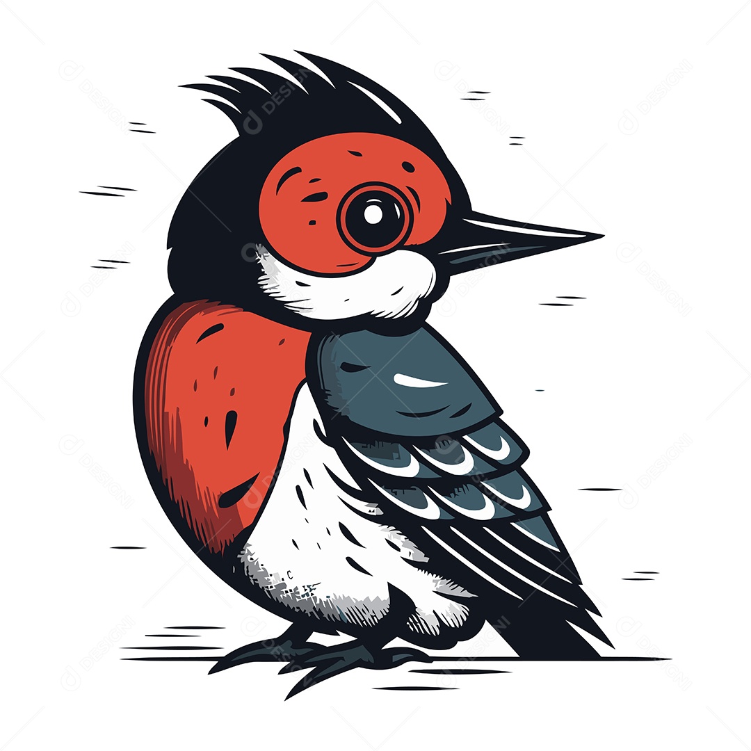 Pica Pau de Desenho Animado Ilustração Vetor EPS