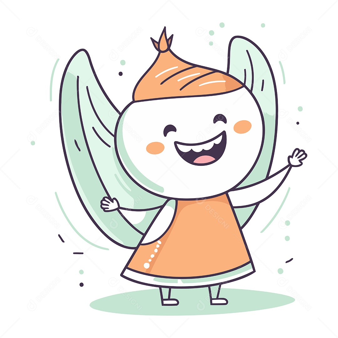 Fada de Desenho Animado Ilustração Vetor EPS