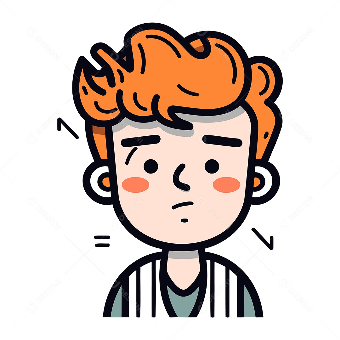 Jovem de Desenho Animado Ilustração Vetor EPS