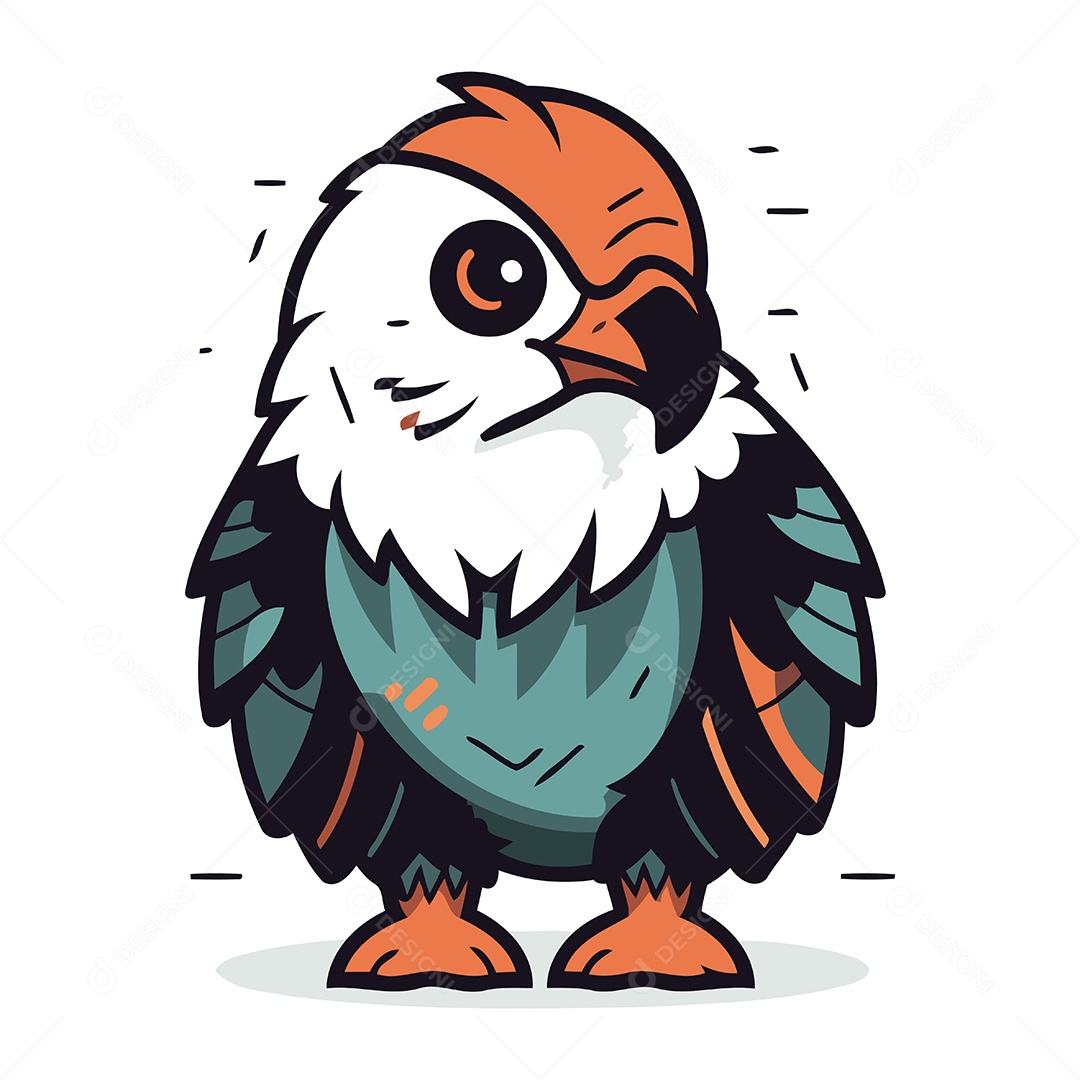 Águia de Desenho Animado Ilustração Vetor EPS