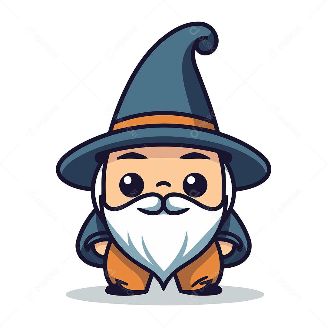 Mago de Desenho Animado Ilustração Vetor EPS