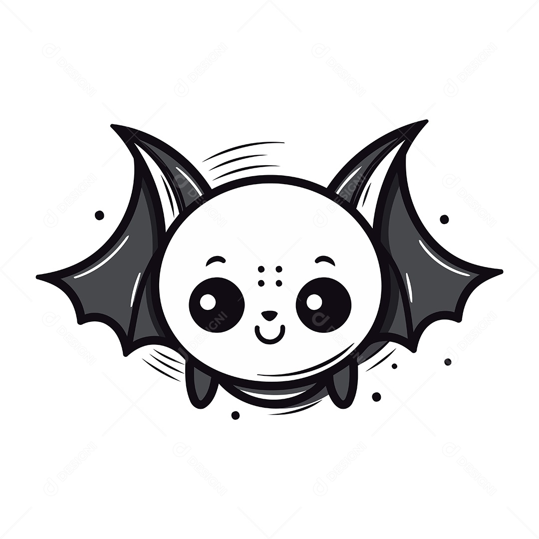 Morcego de Desenho Animado Ilustração Vetor EPS