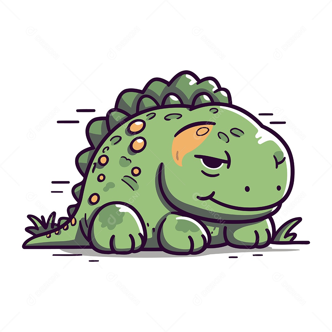 Dinossauro de Desenho Animado Ilustração Vetor EPS