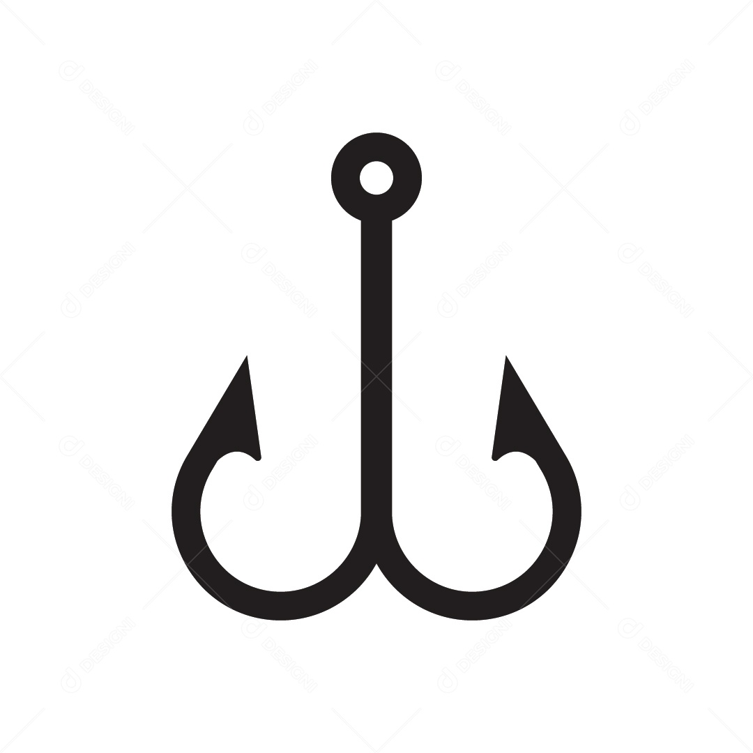 Ícone de Anzol Ilustração Vetor EPS