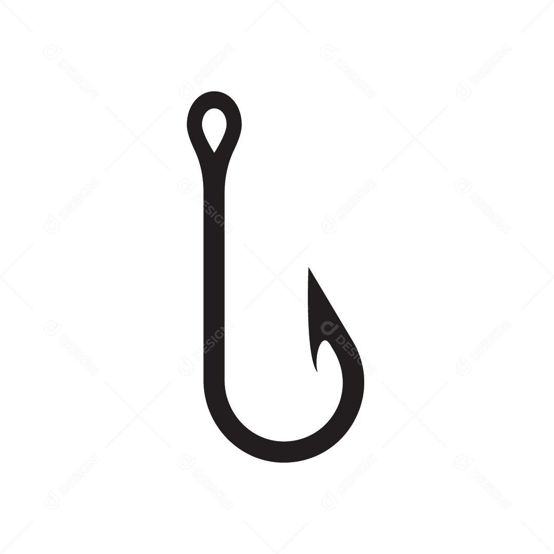 Ícone de Anzol Ilustração Vetor EPS