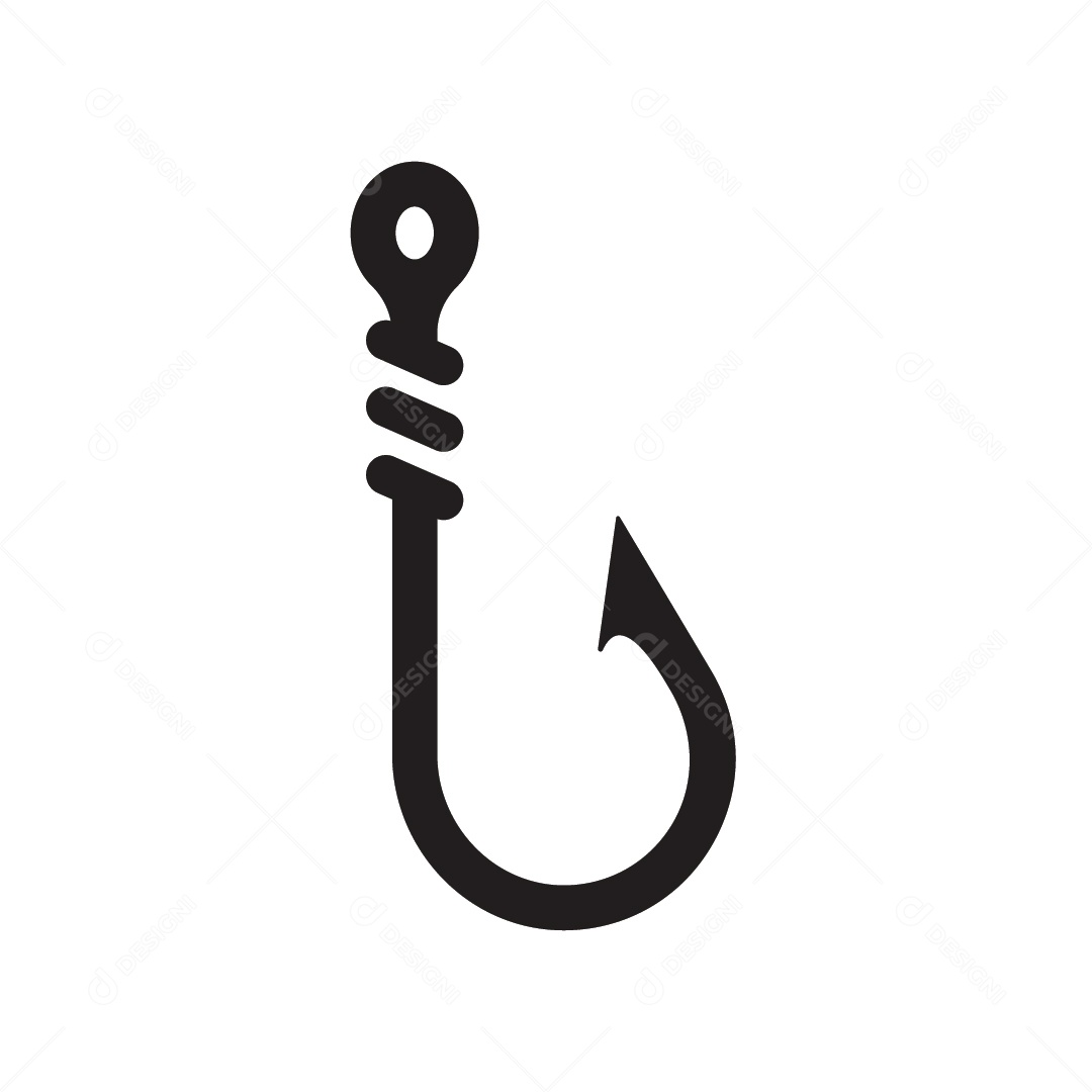 Ícone de Anzol Ilustração Vetor EPS