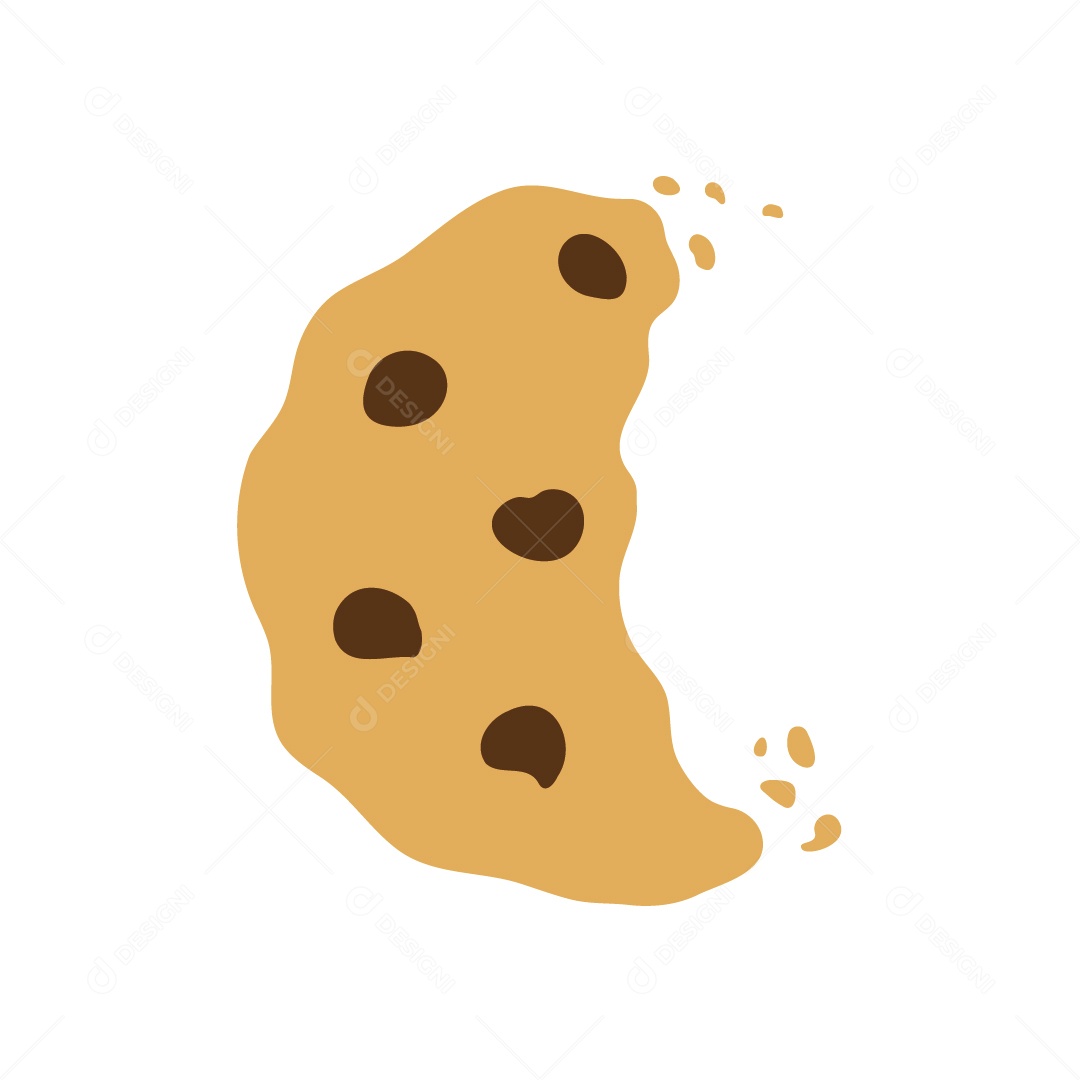 Metade de Biscoito Ilustração Vetor EPS