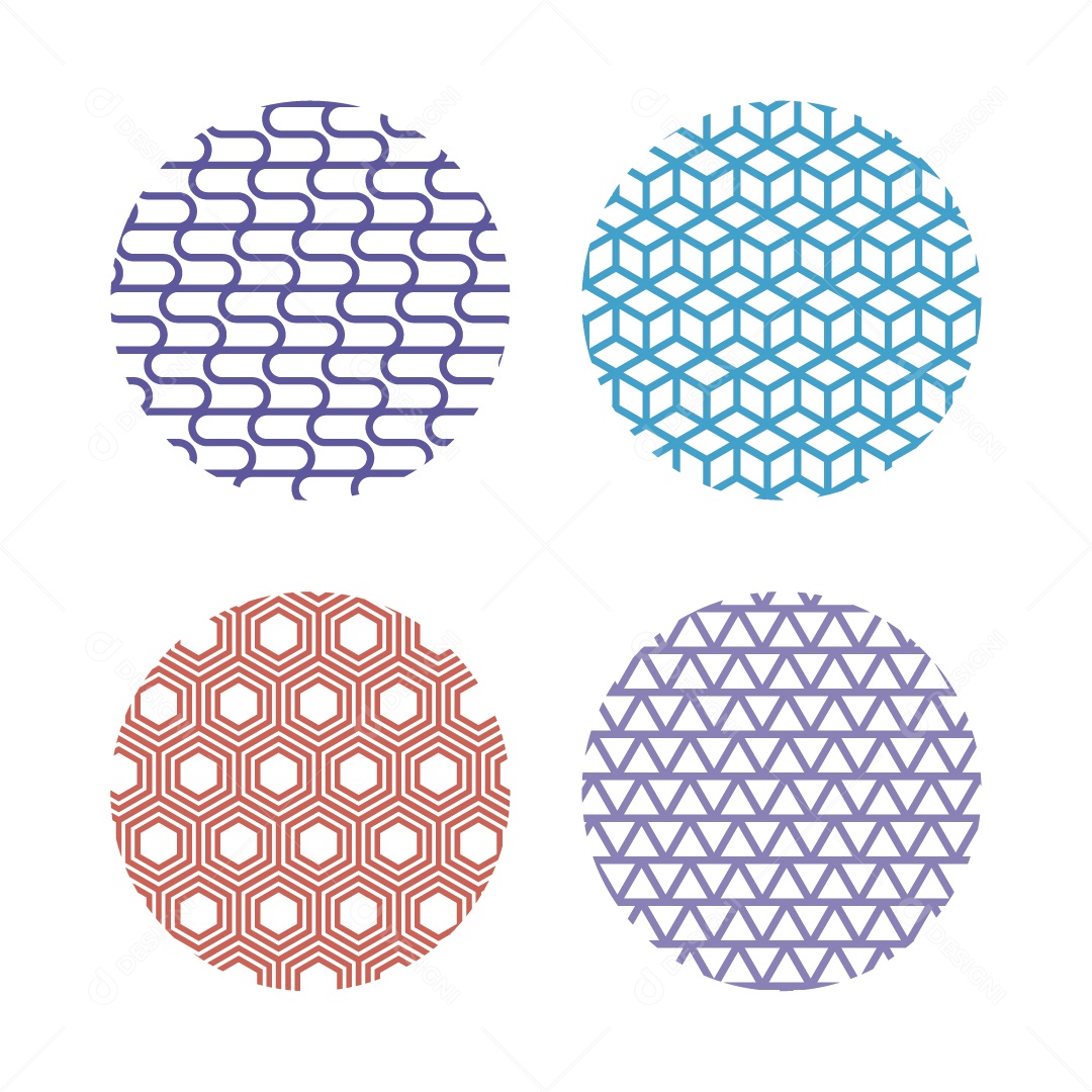 Conjunto de Padrões Ilustração Vetor EPS