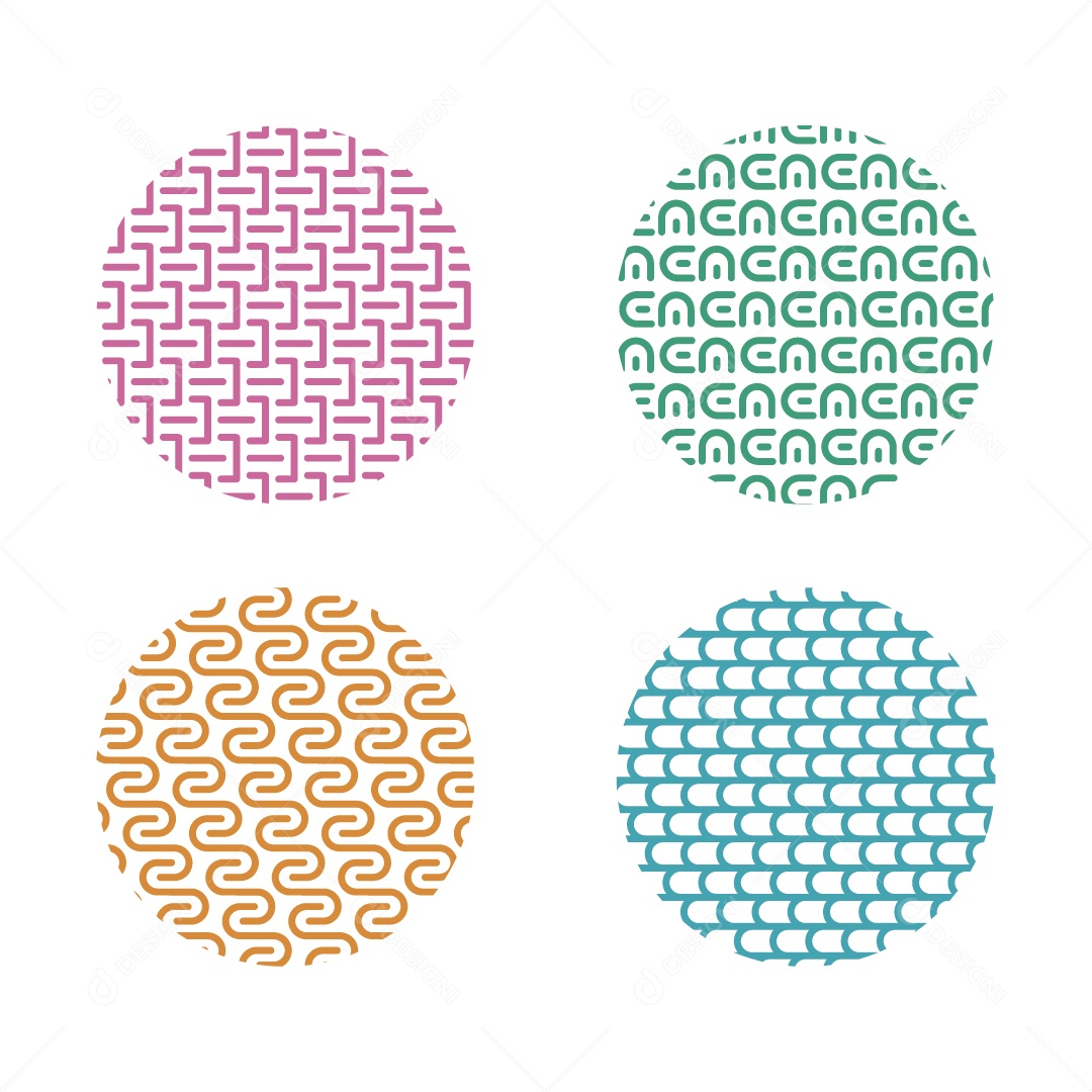 Conjunto de Padrões Ilustração Vetor EPS