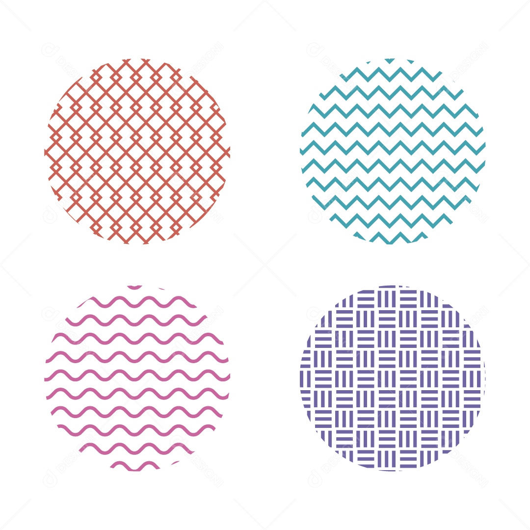 Conjunto de Padrões Ilustração Vetor EPS