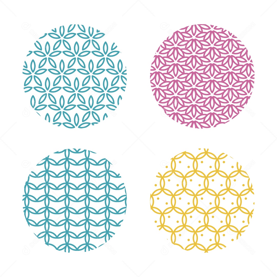 Conjunto de Padrões Ilustração Vetor EPS