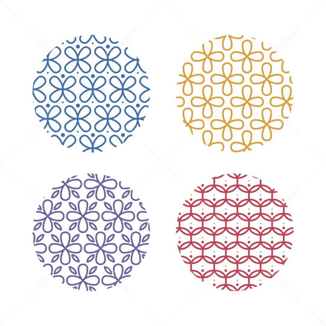 Conjunto de Padrões Ilustração Vetor EPS