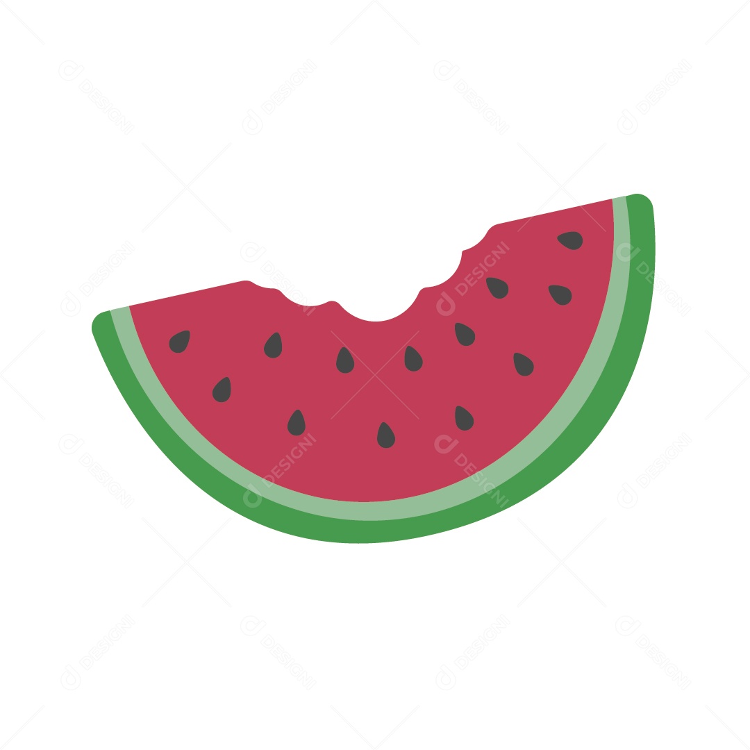 Fatia de Melancia Ilustração Vetor EPS