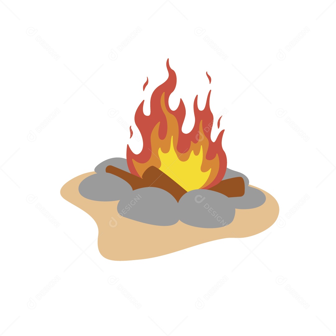 Fogueira Ilustração Vetor EPS