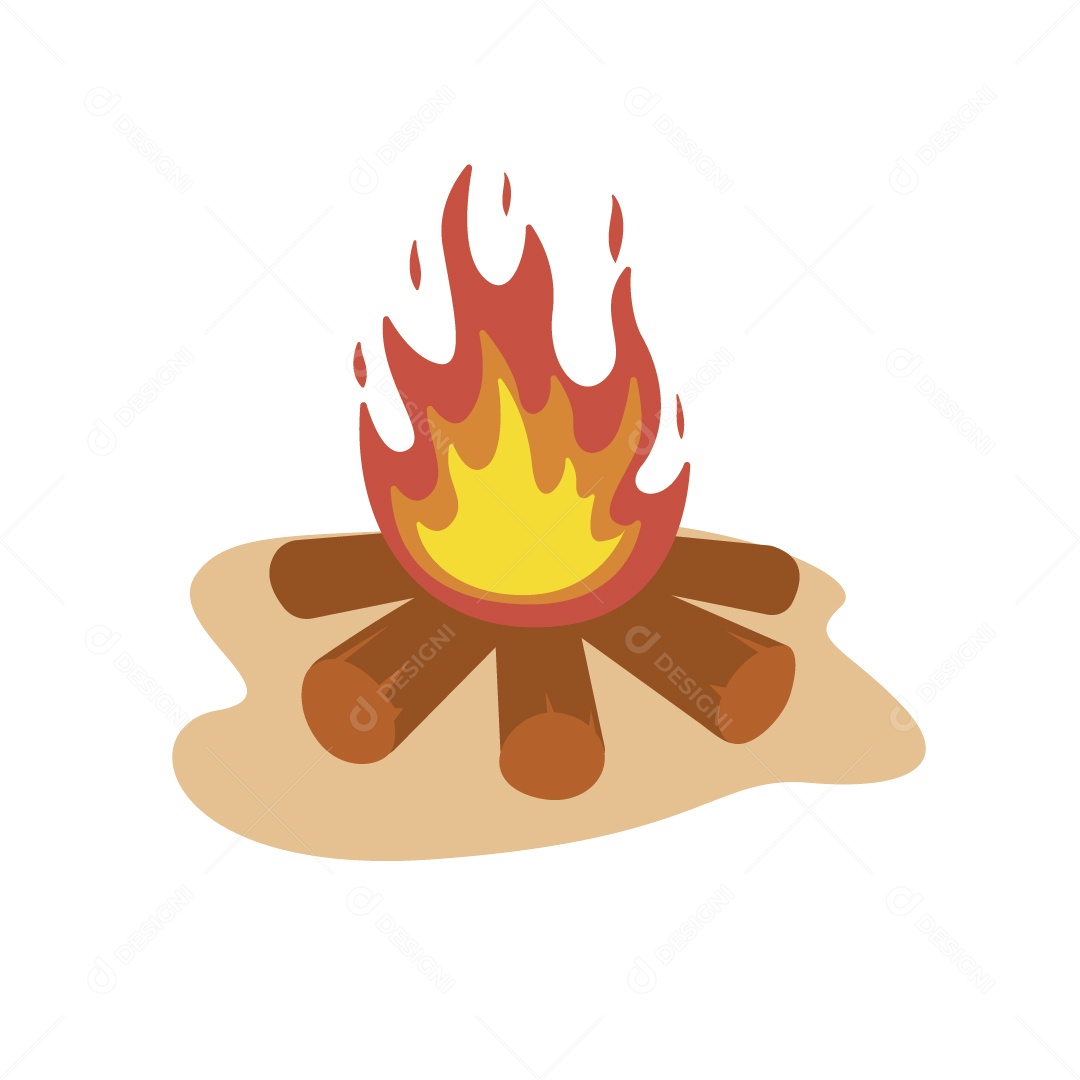 Fogueira Ilustração Vetor EPS