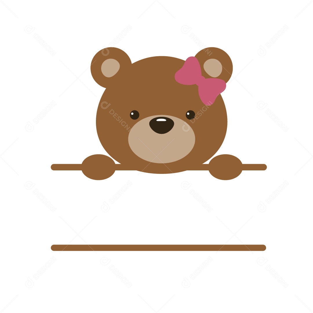 Urso de Pelúcia Ilustração Vetor EPS