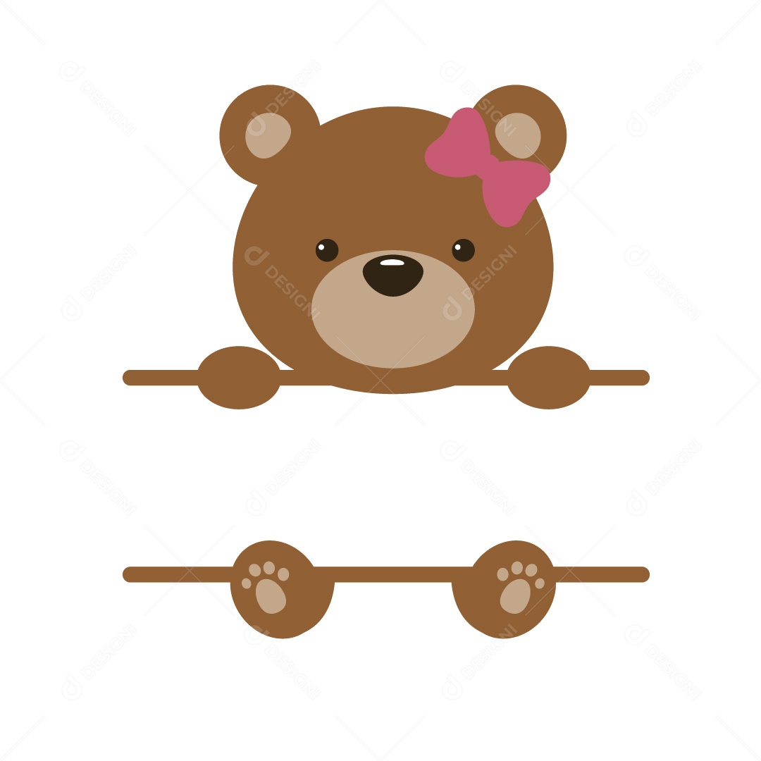 Urso de Pelúcia Ilustração Vetor EPS