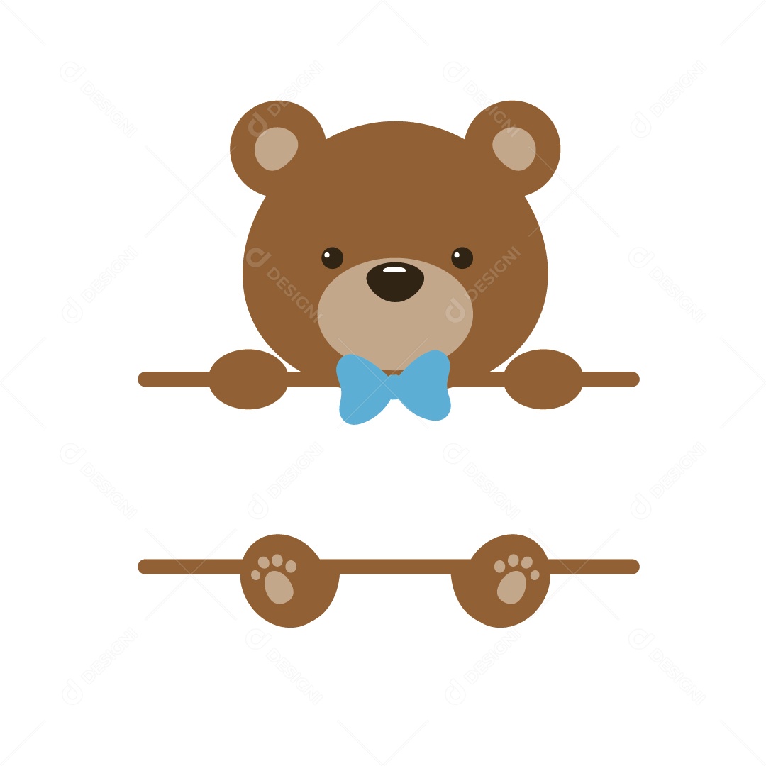 Urso de Pelúcia Ilustração Vetor EPS