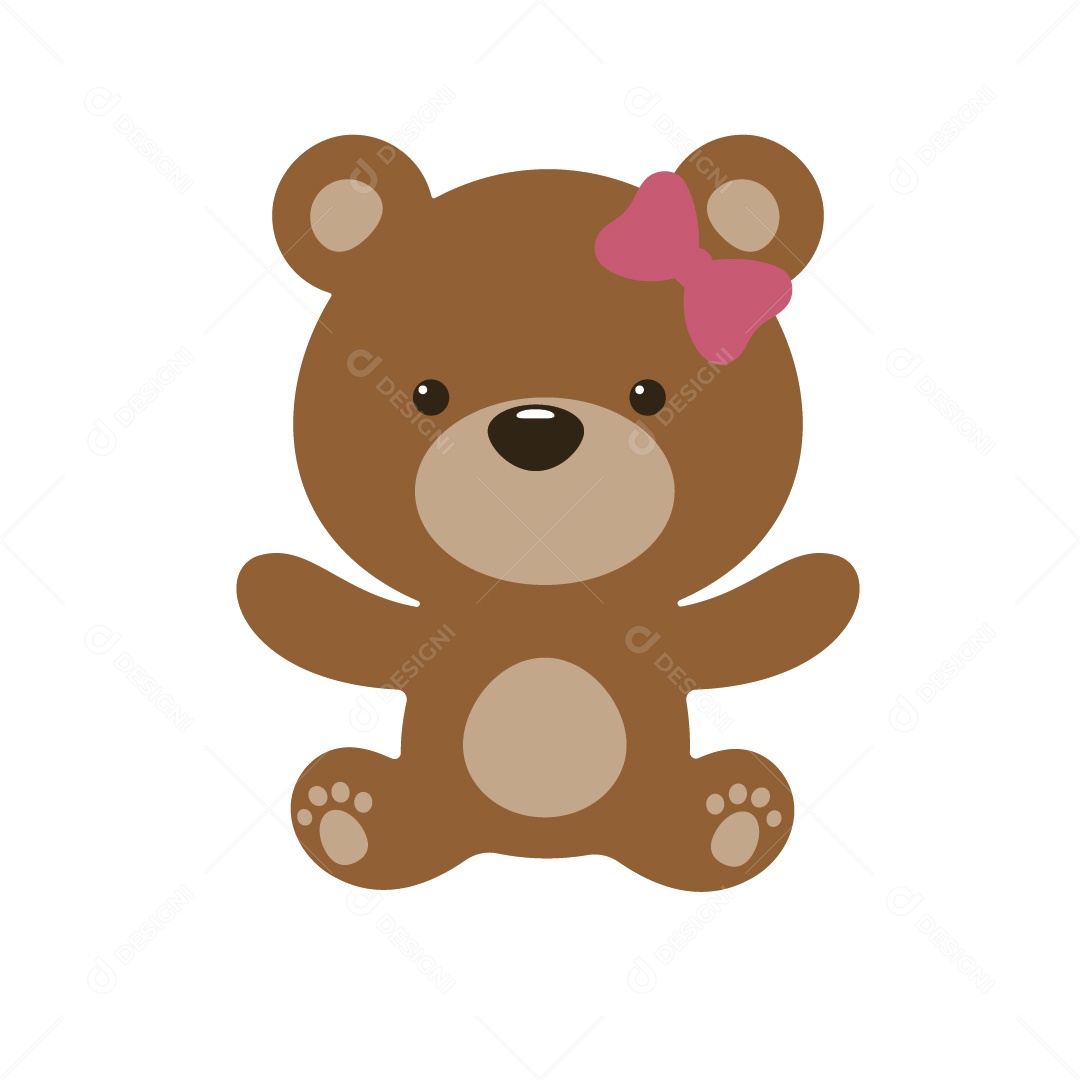 Urso de Pelúcia Ilustração Vetor EPS