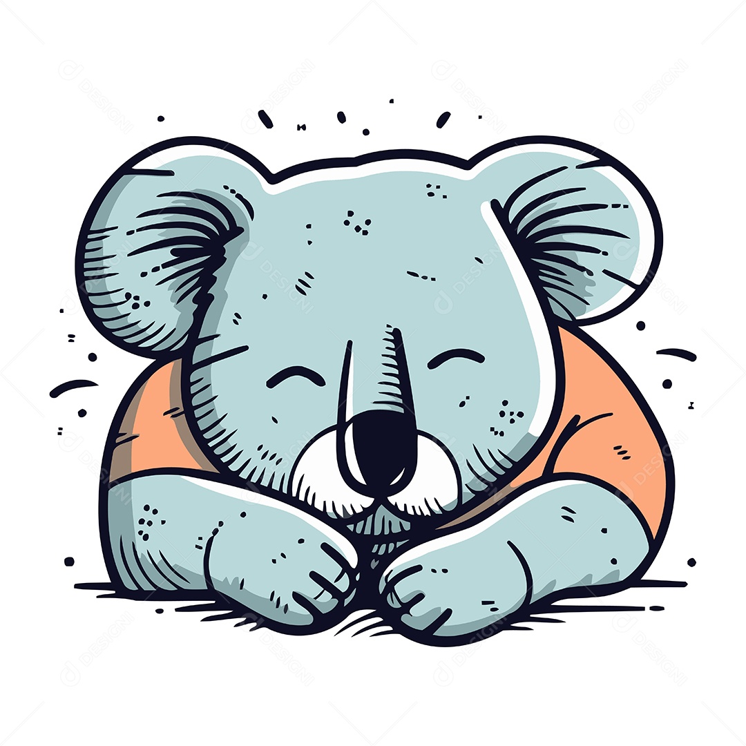 Coala de Desenho Animado Ilustração Vetor EPS