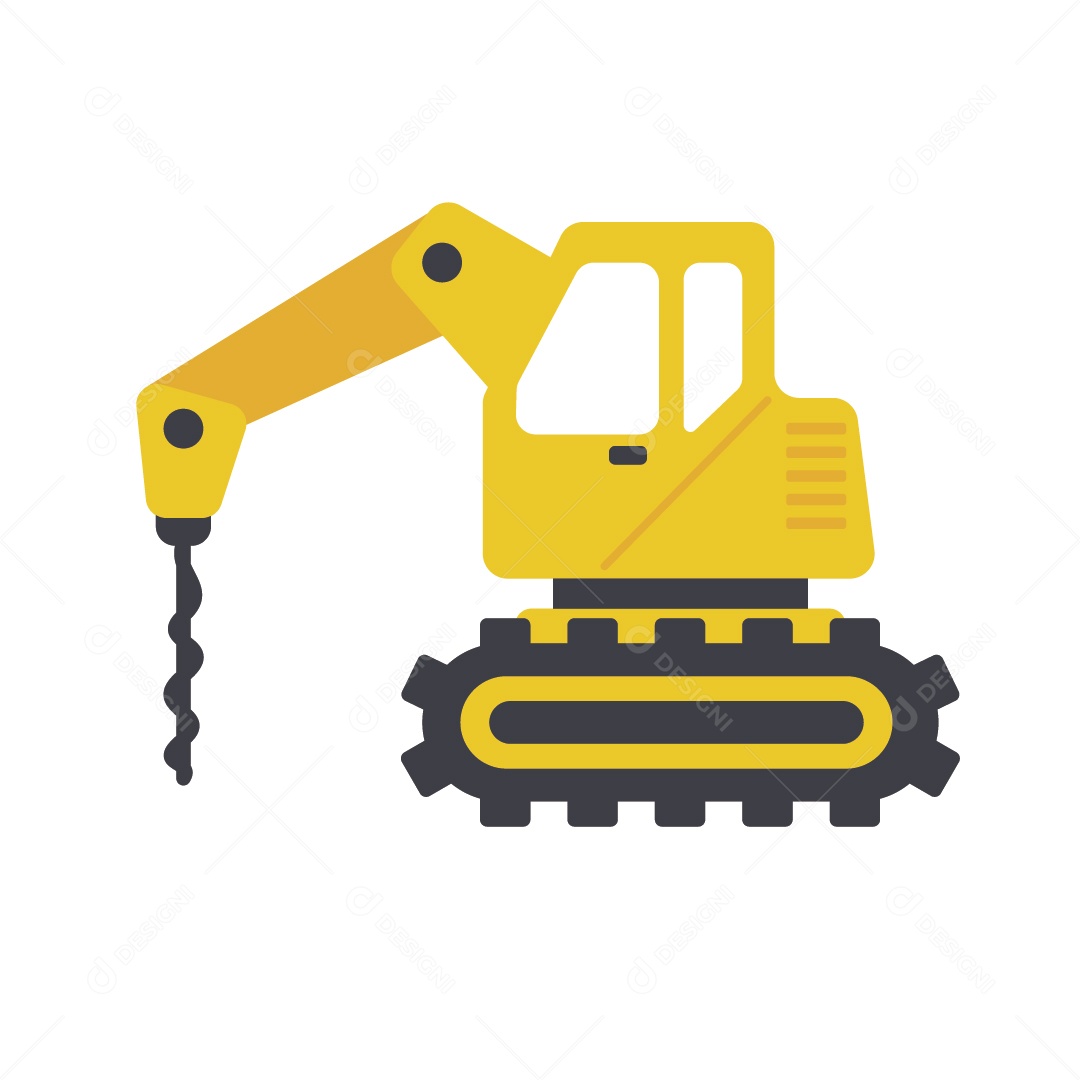 Ícone de Maquinas Pesadas Ilustração Vetor EPS