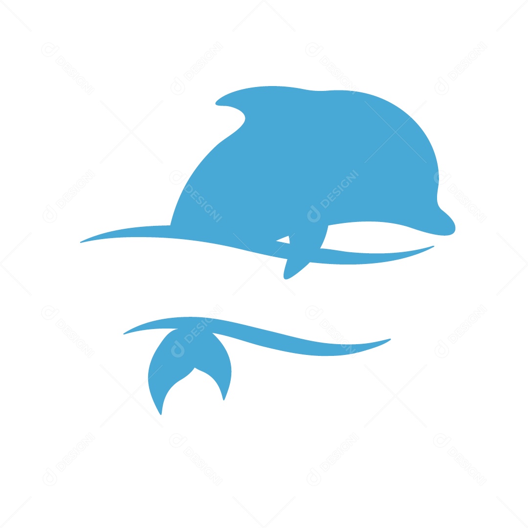 Ícone de Golfinho Ilustração Vetor EPS