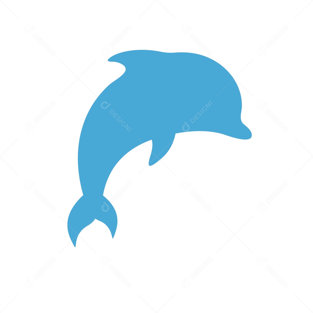 Ícone de Golfinho Ilustração Vetor EPS