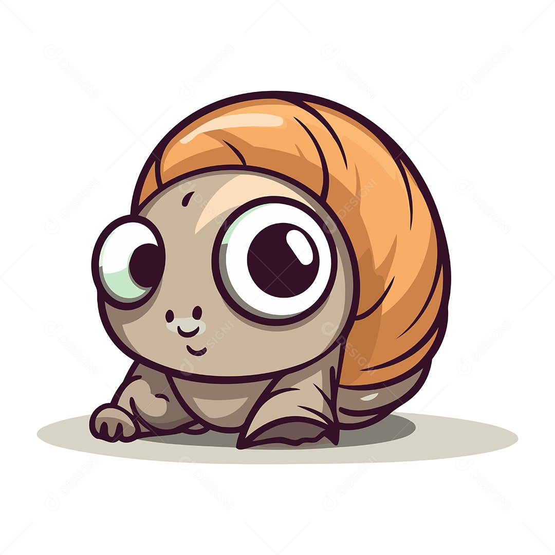 Caracol de Desenho Animado Ilustração Vetor EPS