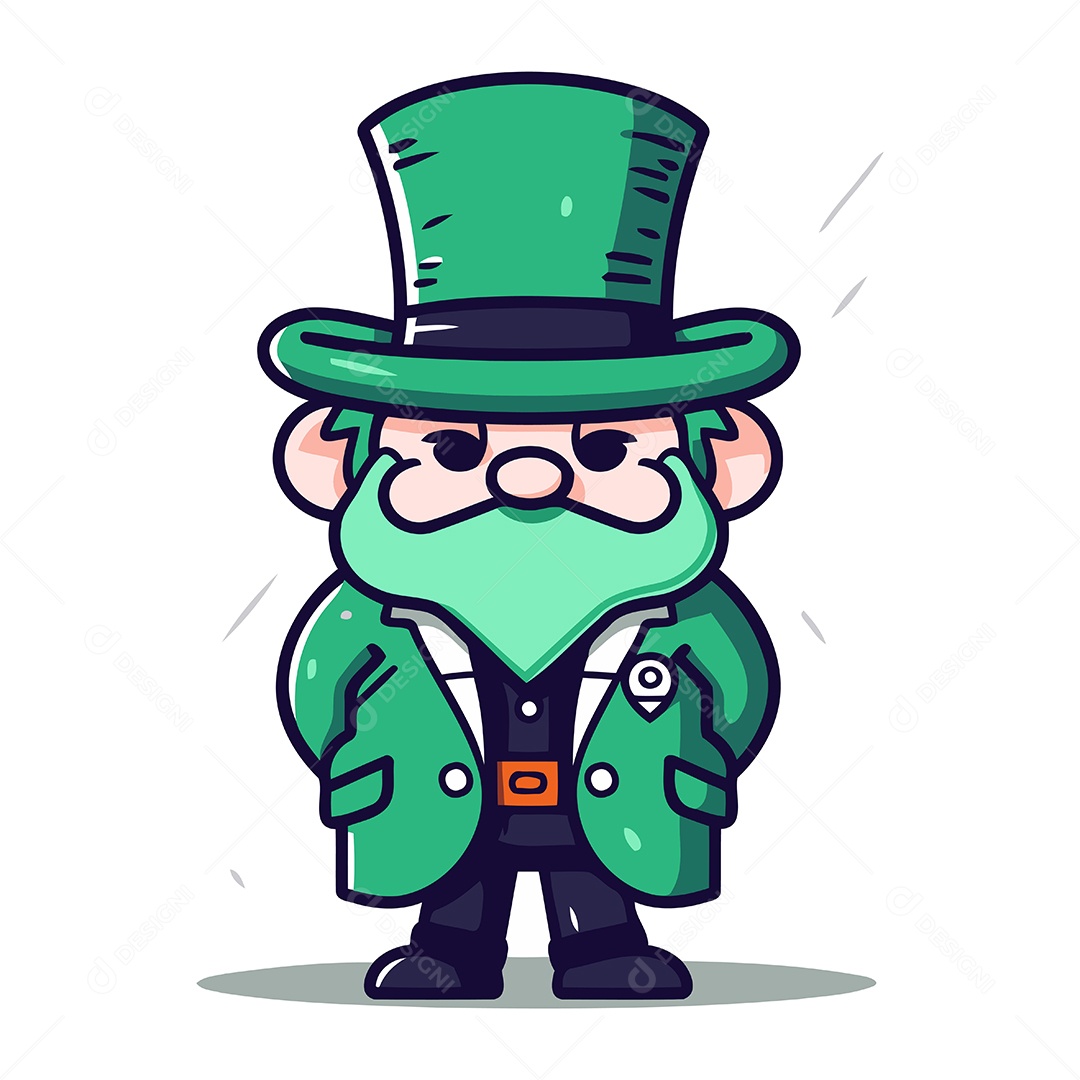 Duende de Desenho Animado Ilustração Vetor EPS