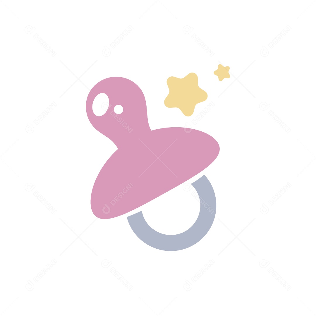 Chupeta de Bebê Ilustração Vetor EPS