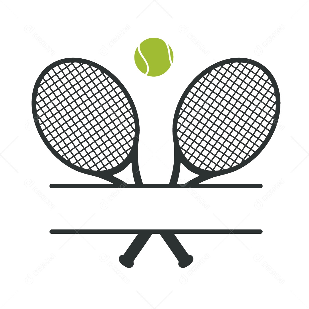 Raquete de Tênis Ilustração Vetor EPS