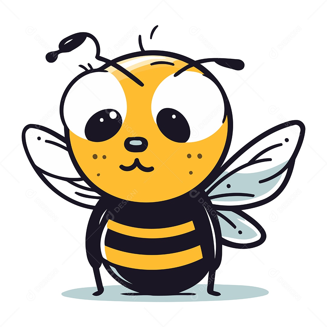 Abelha de Desenho Animado Ilustração Vetor EPS