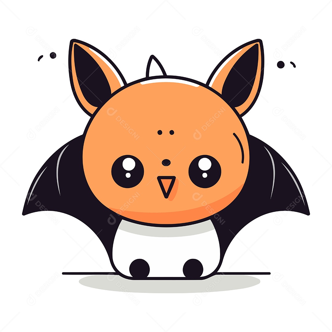 Morcego de Desenho Animado Ilustração Vetor EPS