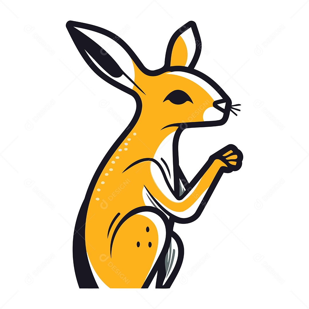 Canguru de Desenho Animado Ilustração Vetor EPS