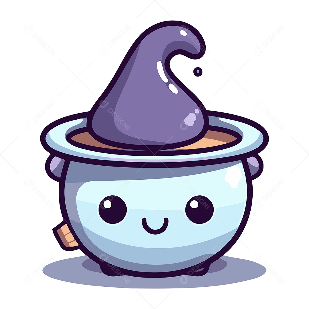 Caldeirão de Porção Desenho Animado Ilustração Vetor EPS