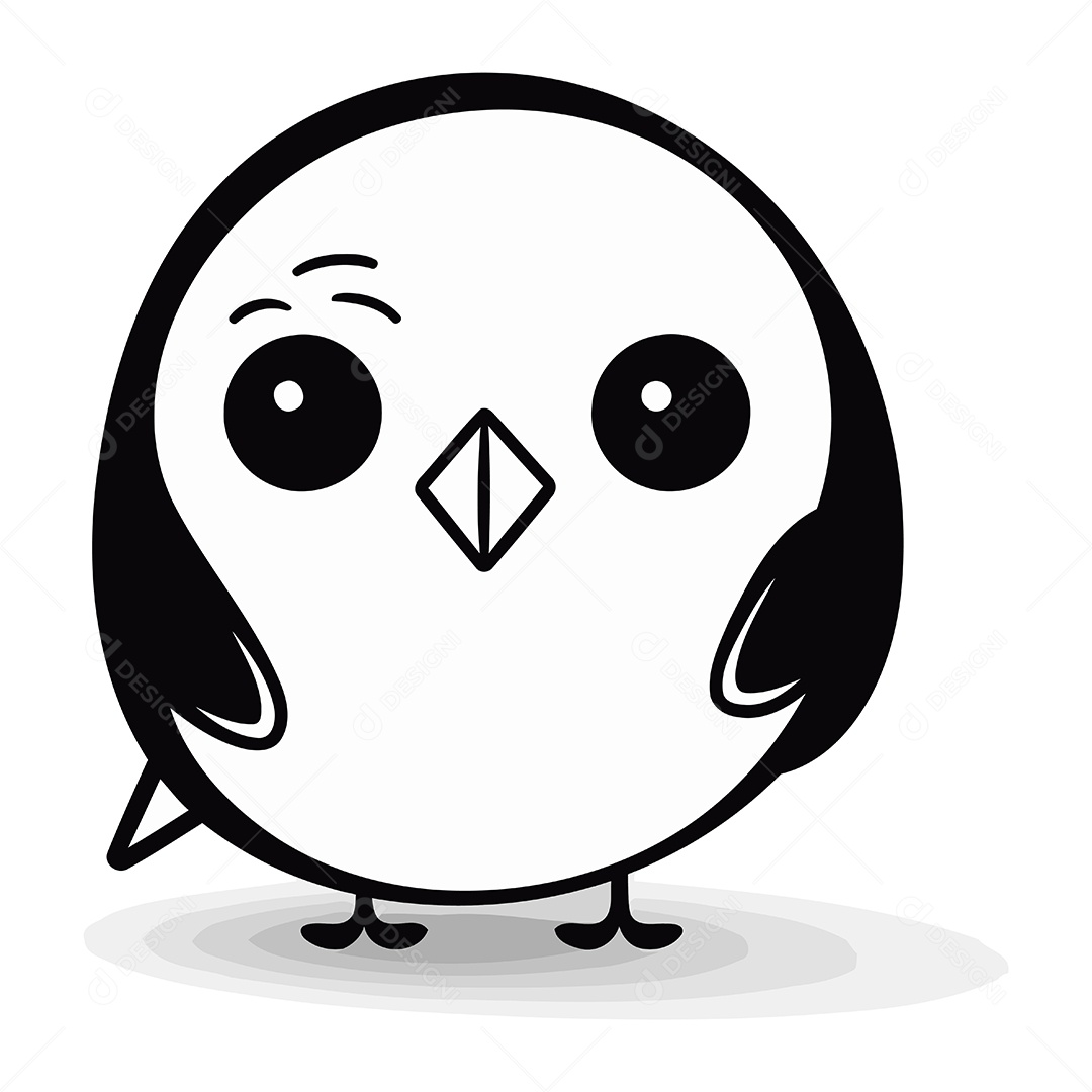 Pinguim de Desenho Animado Ilustração Vetor EPS