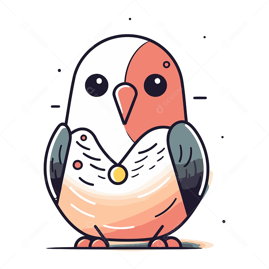 Pombo de Desenho Animado Ilustração Vetor EPS