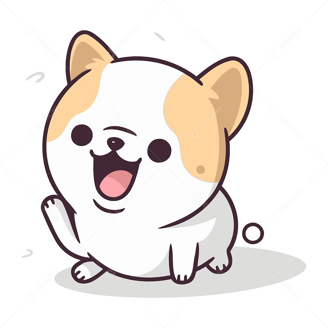 Cachorro de Desenho Animado Ilustração Vetor EPS