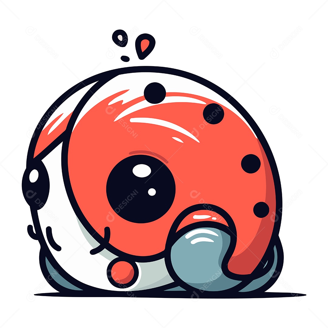 Joaninha de Desenho Animado Ilustração Vetor EPS