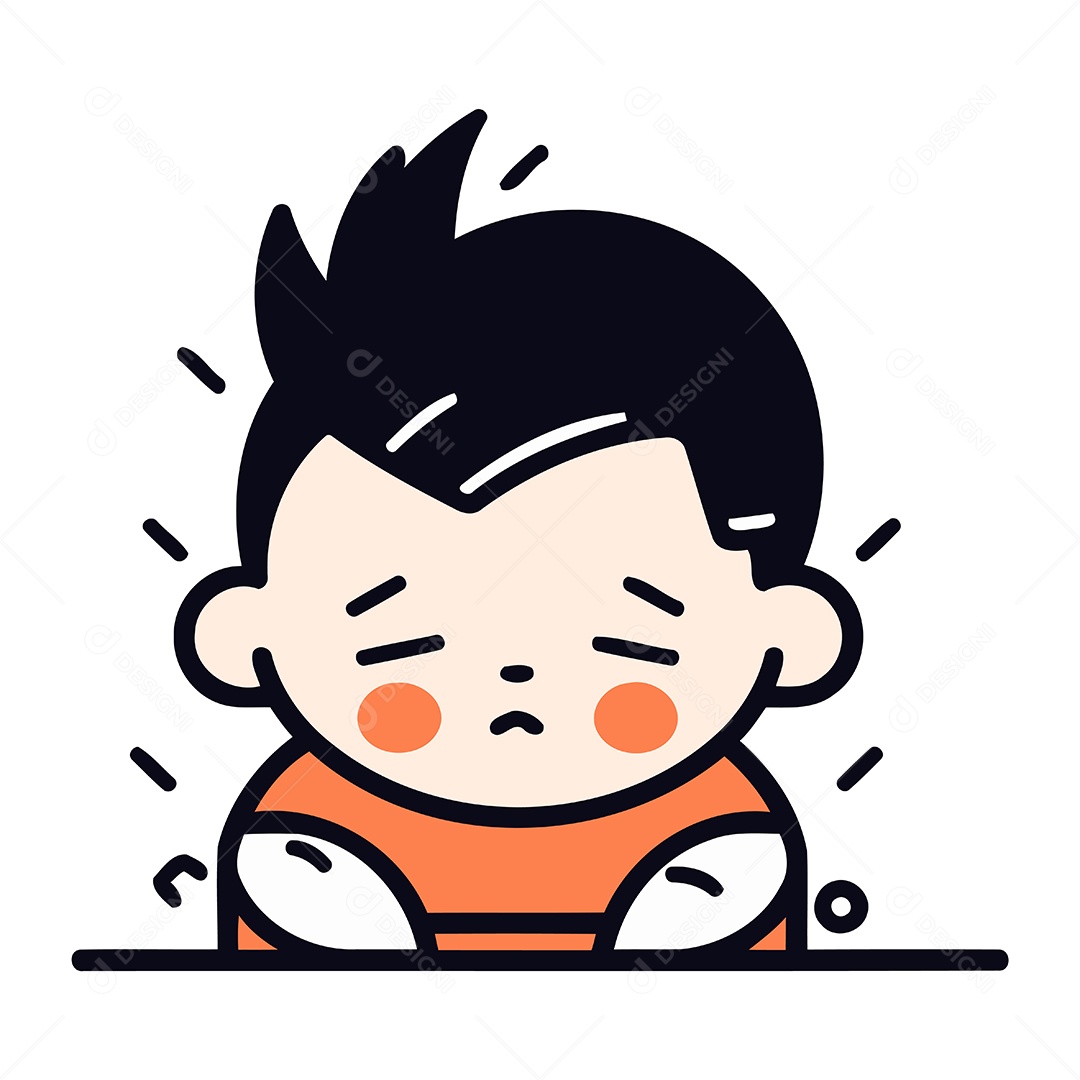 Menino de Desenho Animado Ilustração Vetor EPS