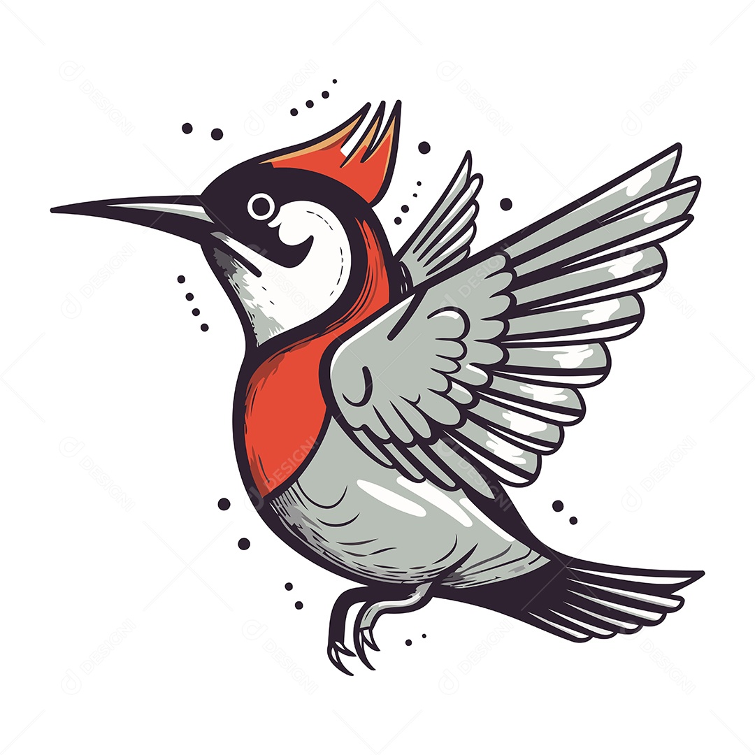 Pica Pau de Desenho Animado Ilustração Vetor EPS