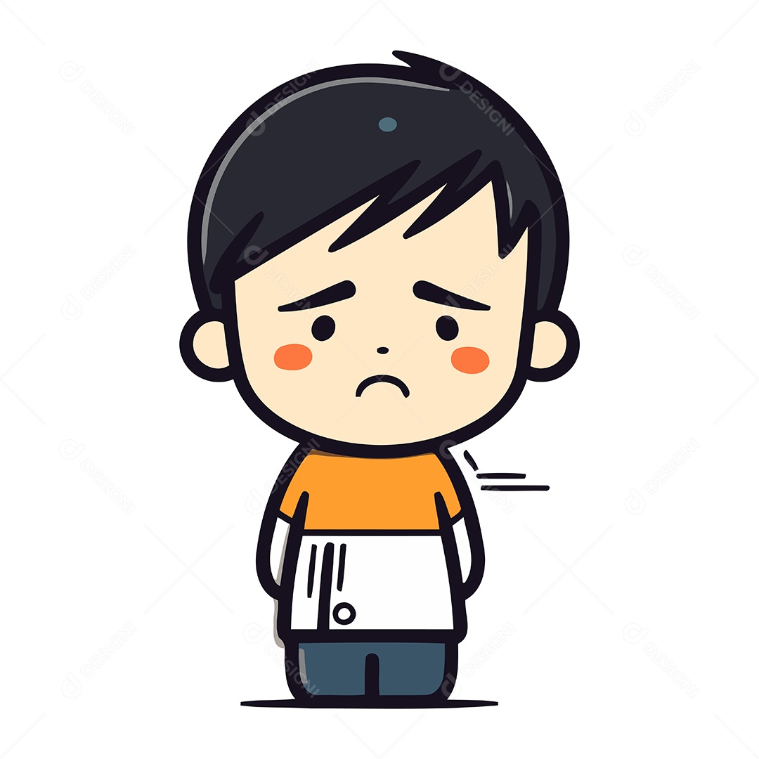 Menino de Desenho Animado Ilustração Vetor EPS