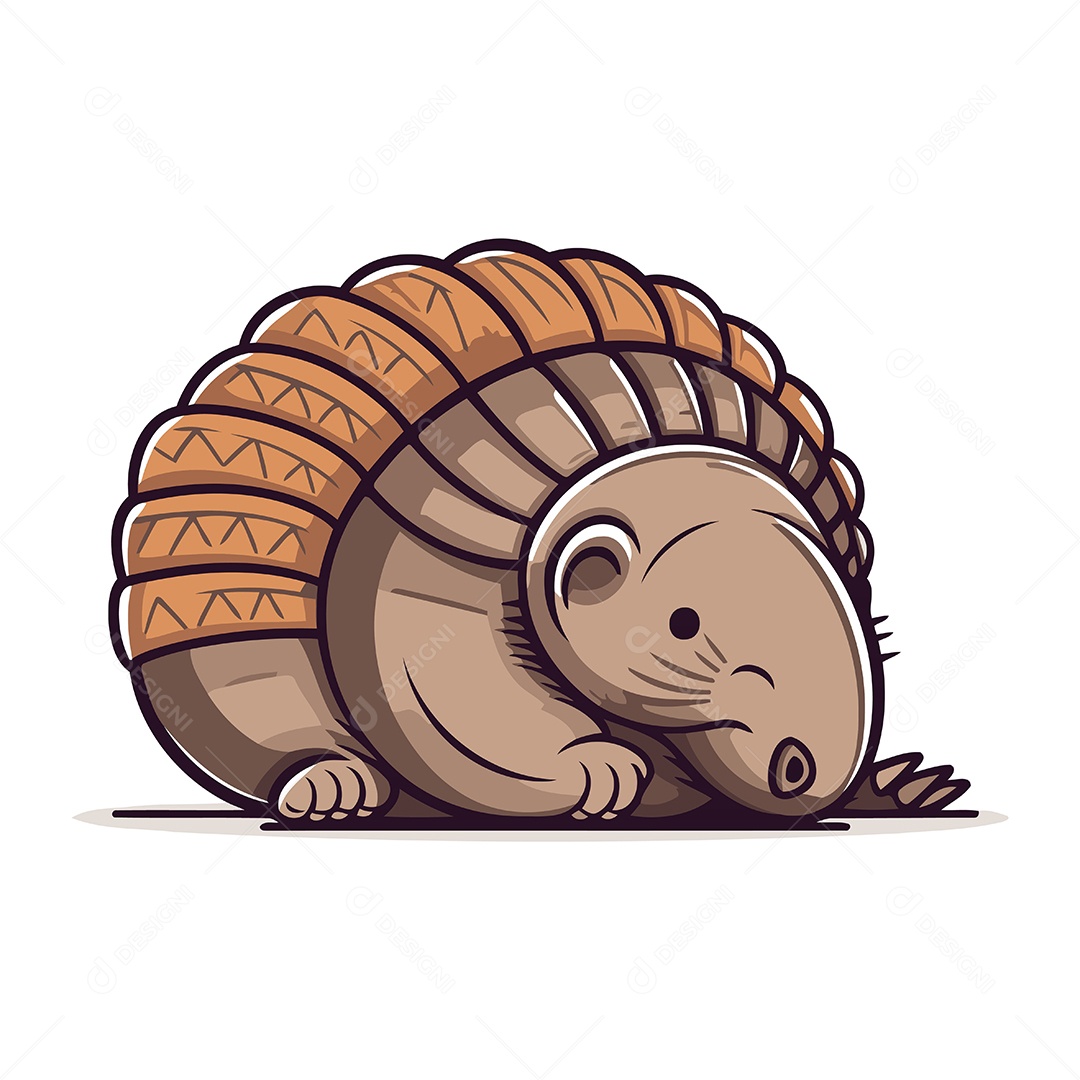 Ouriço Fofo de Desenho Animado Ilustração Vetor EPS