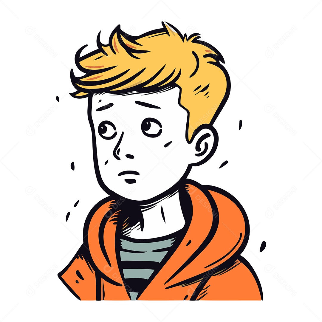 Homem de Desenho Animado Ilustração Vetor EPS