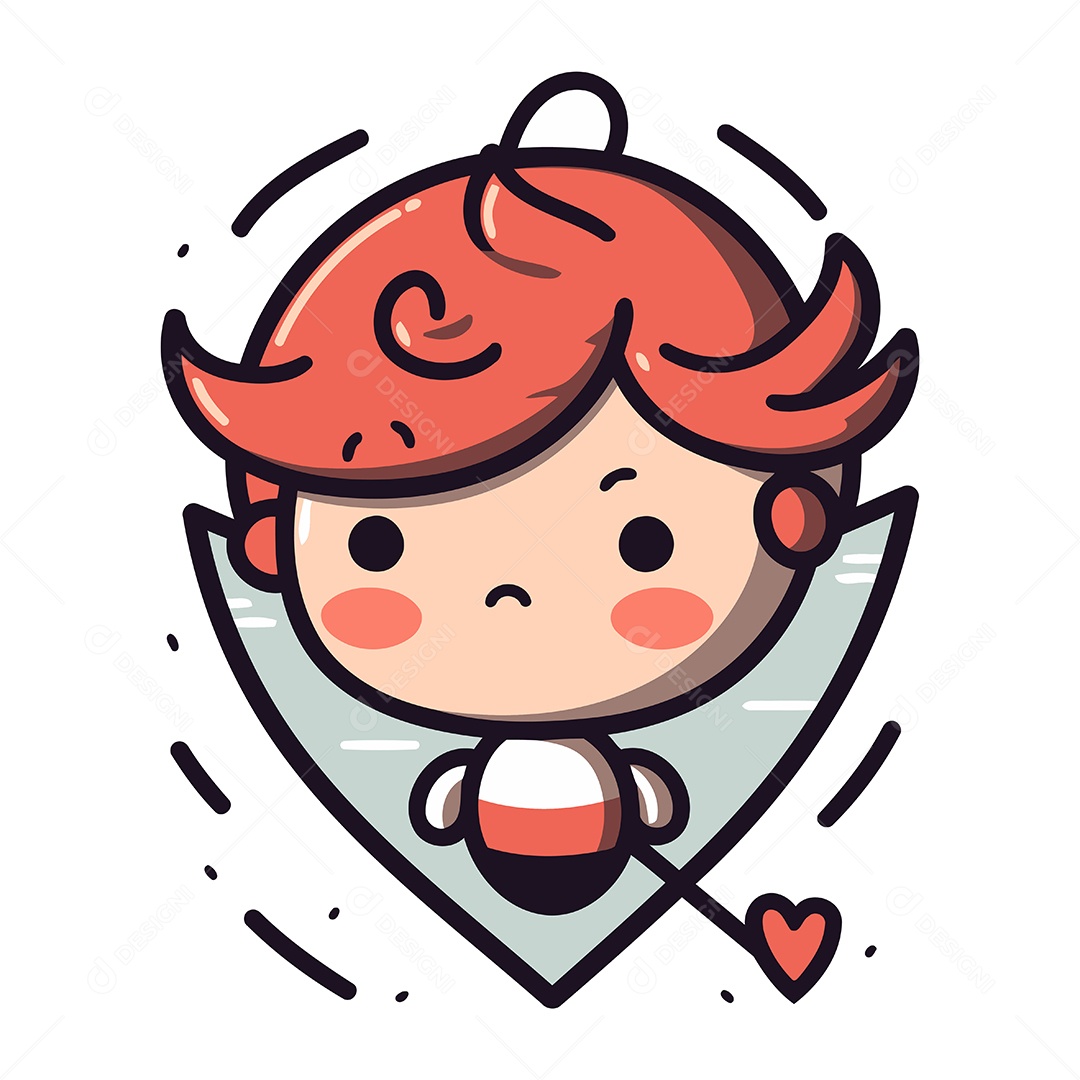 Cupido de Desenho Animado Ilustração Vetor EPS