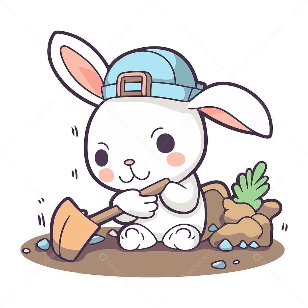 Coelho de Desenho Animado Ilustração Vetor EPS