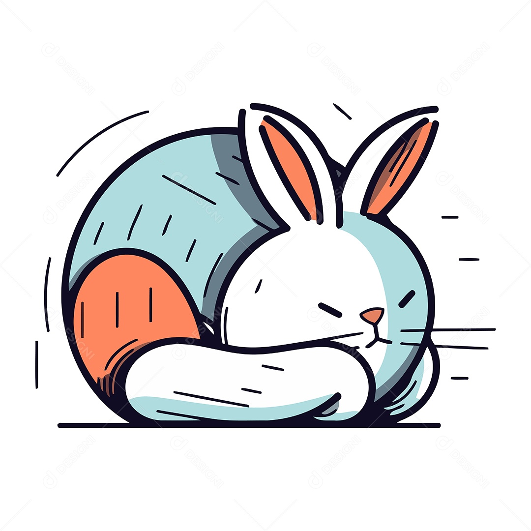 Coelho de Desenho Animado Ilustração Vetor EPS
