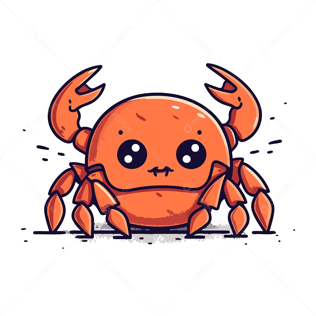 Caracol Fofo de Desenho Animado Ilustração Vetor EPS